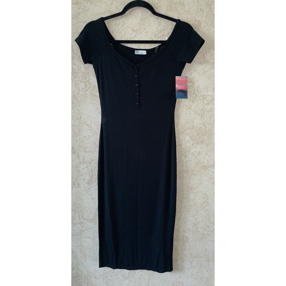 Haley & June Short Sleeve Ribbed Dress